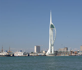 Spinnaker Tower taken from Portsmouth Hardbour whilst on board The Robertson's Golly yacht