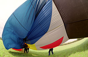 Inflating with cold air
